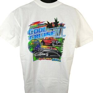 Car Show T Shirt Mens Size Large Vintage Y2K 2003 Cool Cruise Old Town La Verne